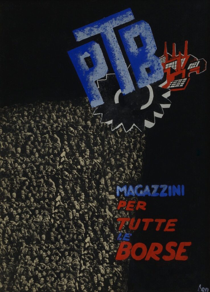 Enzo Benedetto – Magazzini per tutte le borse, studio per manifesto pubblicitario